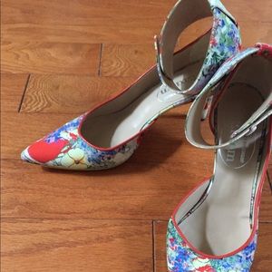 Nicholas Kirkwood Erdem floral heels with strap
